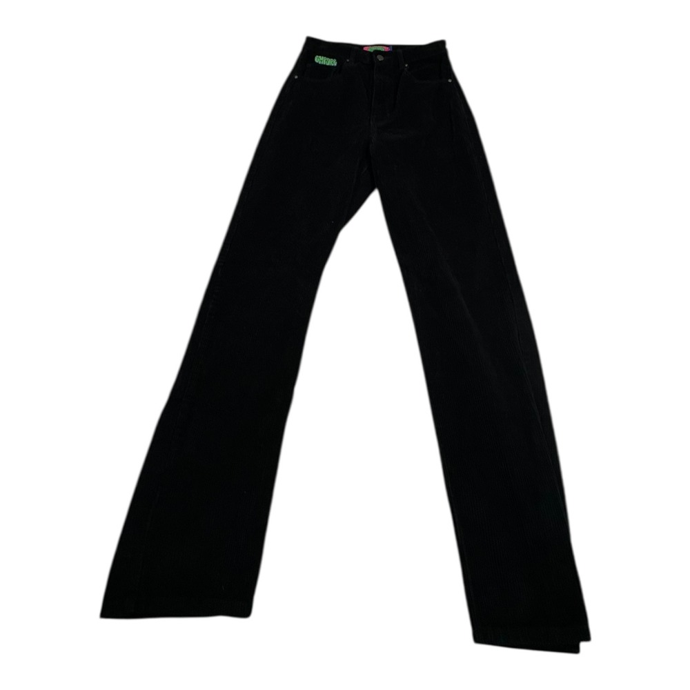 Empyre Black‎ Corduroy Wide Leg Pants High Waisted Flare Jeans Size 4